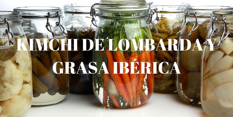 Kimchi de Lombarda con grasa de jamón ibérico