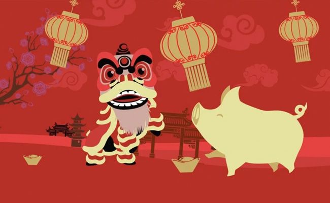 Año nuevo chino del cerdo, la carrera del emperador de Jade