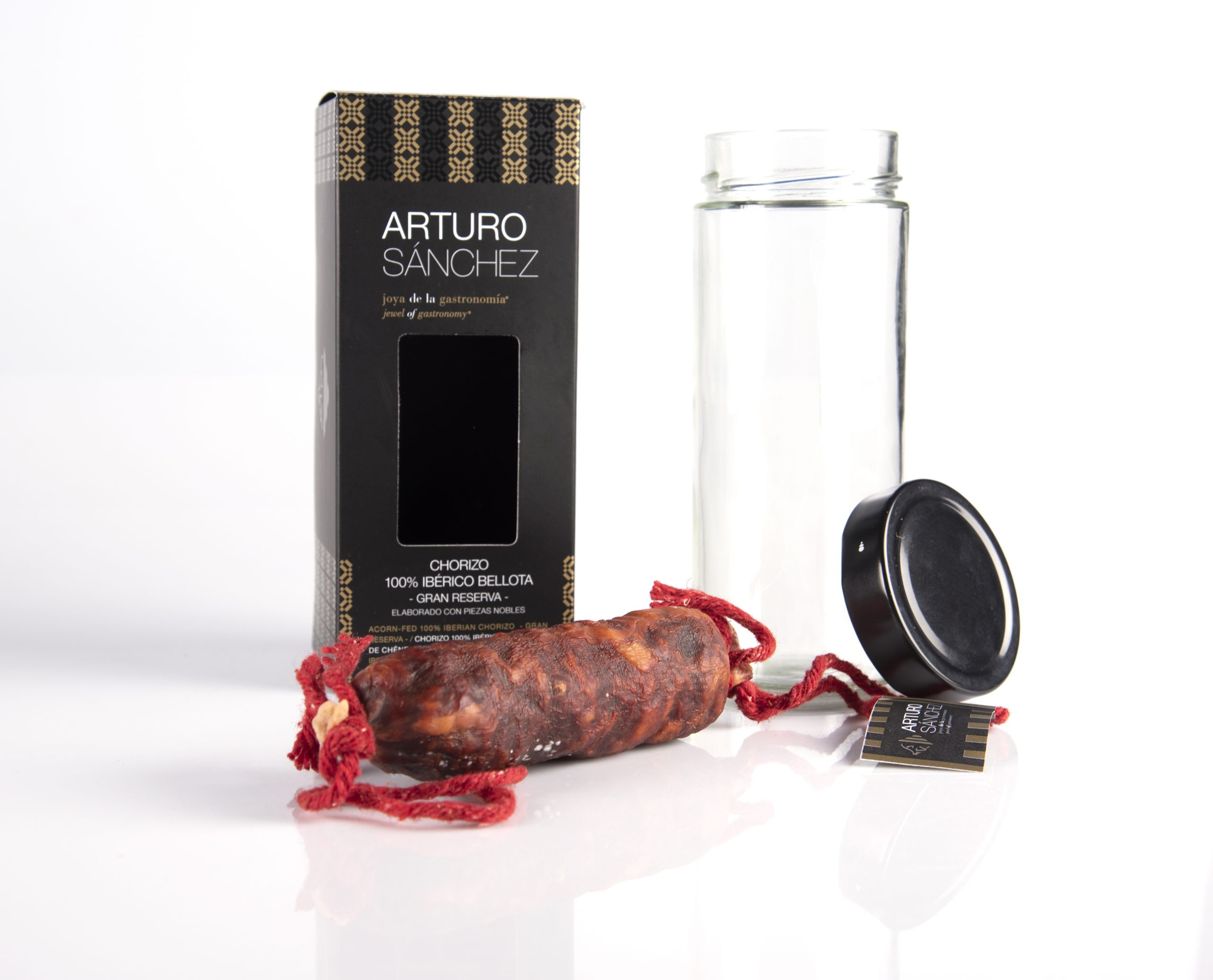 Chorizo ibérico de Bellota Gran Reserva en Tarro de Cristal - Arturo Sánchez